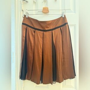 CHLOE 100% Silk Mesh Panel Skirt